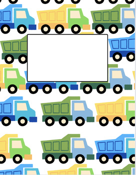 Preview of Dump Truck Notebook