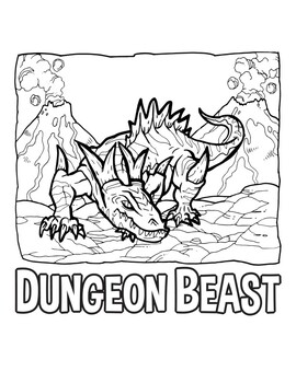 Preview of Dungeon Beasts - 20 images to color