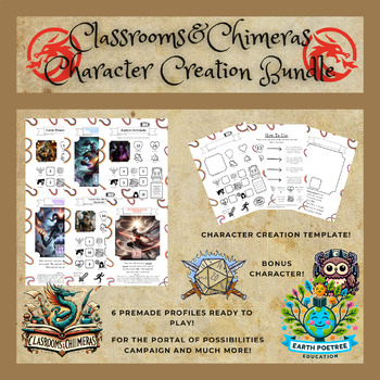 Preview of Classrooms & Chimeras for Kids - Character Creation Bundle - D&d Inspired - Dnd
