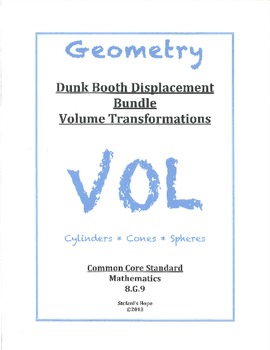 Preview of Dunk Displacement Bundle Volume Transformations 8.G.9 Cylinders
