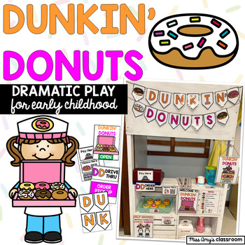 Preview of Dunkin' Donuts/Donut Shop Dramatic Play (SEL, language, social skills)