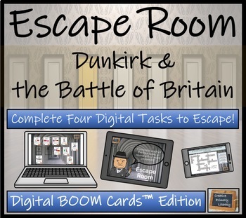 Preview of Dunkirk & Battle of Britain BOOM Cards™  Digital Escape Room Activity