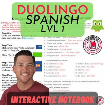Preview of DuoLingo Spanish - Level One