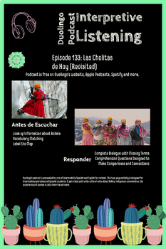 Preview of Duolingo Podcast #133 Las Cholitas de Hoy Activity Pack