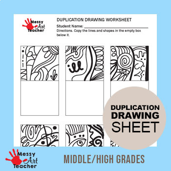Preview of Duplication Drawing Worksheet for Middle/High Grades