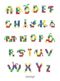 Duplo Alphabet with Monsters - Poster in A3/A4