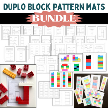 Preview of Duplo Blocks BUNDLE- Alphabet and Building Mini Pattern Mats
