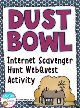 Preview of Dust Bowl Differentiated Internet Scavenger Hunt WebQuest Activity