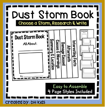 Preview of Dust Storm Flip Book, Weather Research Project, Natural Disaster Science Report