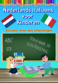 Preview of Dutch Italian picture dictionary, dual language dictionary with workbook