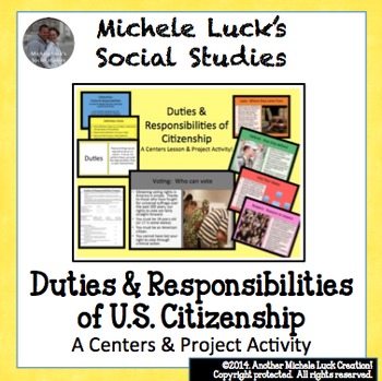 Preview of Duties & Responsibilities of Citizenship Centers Activity & Project