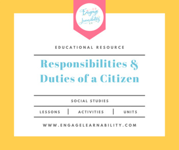 Preview of Duties and Responsibilities of a Citizen - Civics / US Government PPT Lesson