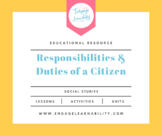 Duties and Responsibilities of a Citizen - Civics / US Gov