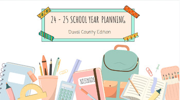 Preview of Duval County Instructional Focus Calendar Template