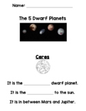 Dwarf Planets Book (3 Levels; Cut & Paste and write-in ans