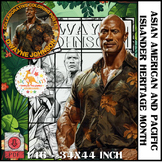 Dwayne Johnson Collaborative Coloring Poster | AAPI Herita