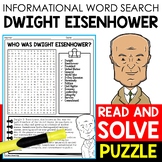 Dwight Eisenhower Biography Word Search Puzzle Presidents'