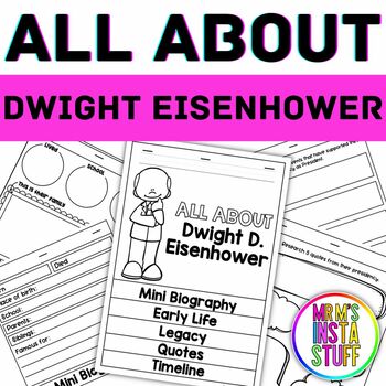 Preview of Dwight Eisenhower Flipbook Research Biography Unit President's Day