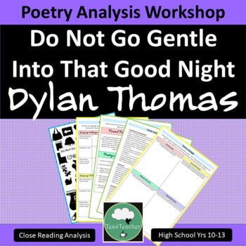 Preview of Dylan Thomas DO NOT GO GENTLE INTO THAT GOOD NIGHT Poetry Analysis Worksheets