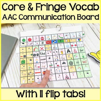 Preview of AAC Core Vocabulary Communication Board Speech Therapy Special Education Autism