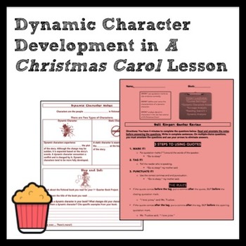 Preview of Dynamic Character Development in A Christmas Carol