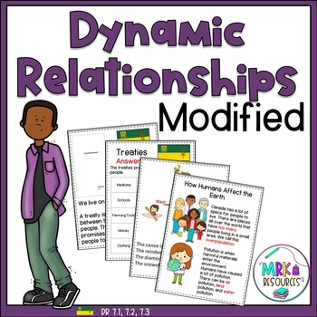Preview of Dynamic Relationship Modified Booklet Grade 7 Social Studies