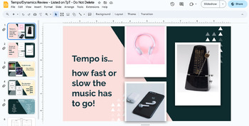 Preview of Dynamic & Tempo Review WITH WORKSHEETS!