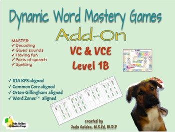 Preview of Dynamic Word Mastery Game Add-On VC & VCE Level 1B ~ Google Slides version