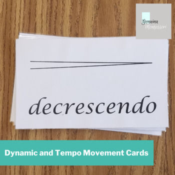 Preview of Dynamic and Tempo Movement Cards