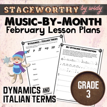Preview of Dynamics in Music Crescendo Decrescendo Piano Forte Lesson Plans - Grade 3