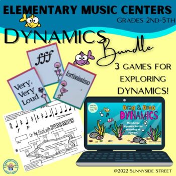 Preview of Dynamics:  Elementary Music Centers BUNDLE - Grades 2nd-5th