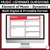 Dynamics Elements of Music Listening Questions for Song An