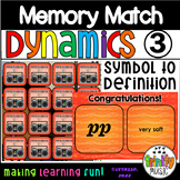 Dynamics Memory Match 3 (Symbol to Definition) via PowerPo