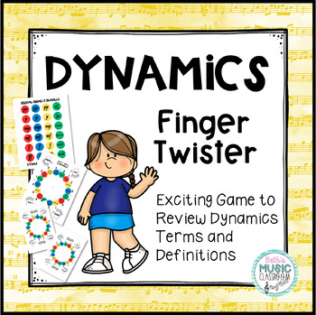 Preview of Dynamics Music Game - Dynamics Finger Twister, Printable Music Station
