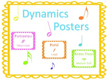 Preview of Dynamics Posters for Music Classroom Decor or Bulletin Board