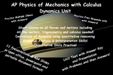 Dynamics Unit Presentations and Test Material