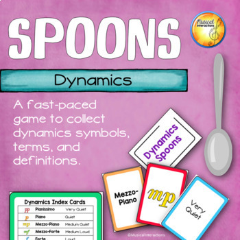 Preview of Dynamics Vocabulary Card Game - Spoons