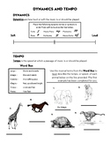 Dynamics and Tempo Worksheet