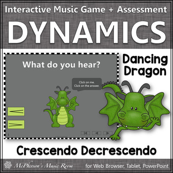 Preview of Dynamics: Crescendo Decrescendo ~ Interactive Music Game + Assessment {dragon}