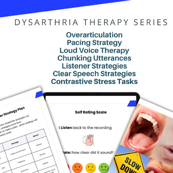 Preview of Dysarthria Therapy Bundle Intelligibility Exercises Adult Speech Therapy Stroke