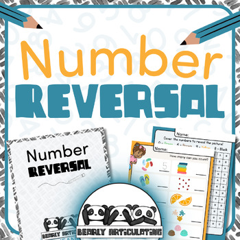 Preview of Dyscalculia & Dyslexia Number Reversal No Prep Worksheets