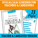 Dyscalculia Screener for Teachers & Caregivers