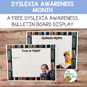 Preview of Dyslexia Awareness Month Display Editable for Bulletin Boards and Presentations