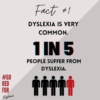 Preview of Dyslexia Awareness Month Facts - Color + Black & White