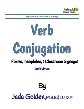 Preview of Dyslexia Friendly Verb Conjugation Forms 2nd Edition