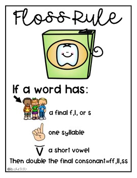 Dyslexia Games-Floss Rule Poster and Game by Doodles and Dyslexia