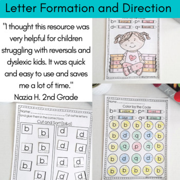 Dyslexia Worksheets: Help with b,d,p and q reversals | TpT