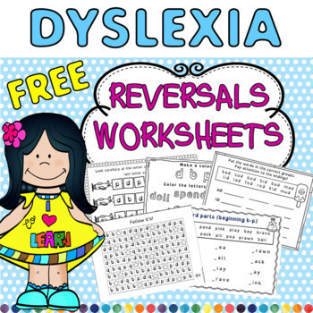Preview of Dyslexia Worksheets Reversals b, d, p & q FREE SAMPLE