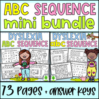 Dyslexia Worksheets Lowercase Alphabet Sequence {Easter Theme}