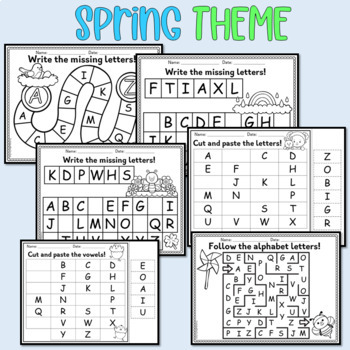 Dyslexia Worksheets Lowercase Alphabet Sequence {Easter Theme}